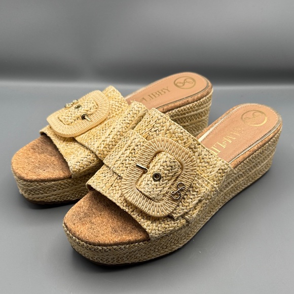 SAM & LIBBY WOMENS CRYSTA WEDGE SANDAL - Picture 1 of 4